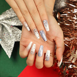 Venta al por mayor de uñas postizas cortas, producto terminado, uñas navideñas, uñas removibles y usables, 24 piezas al por mayor | 365nails