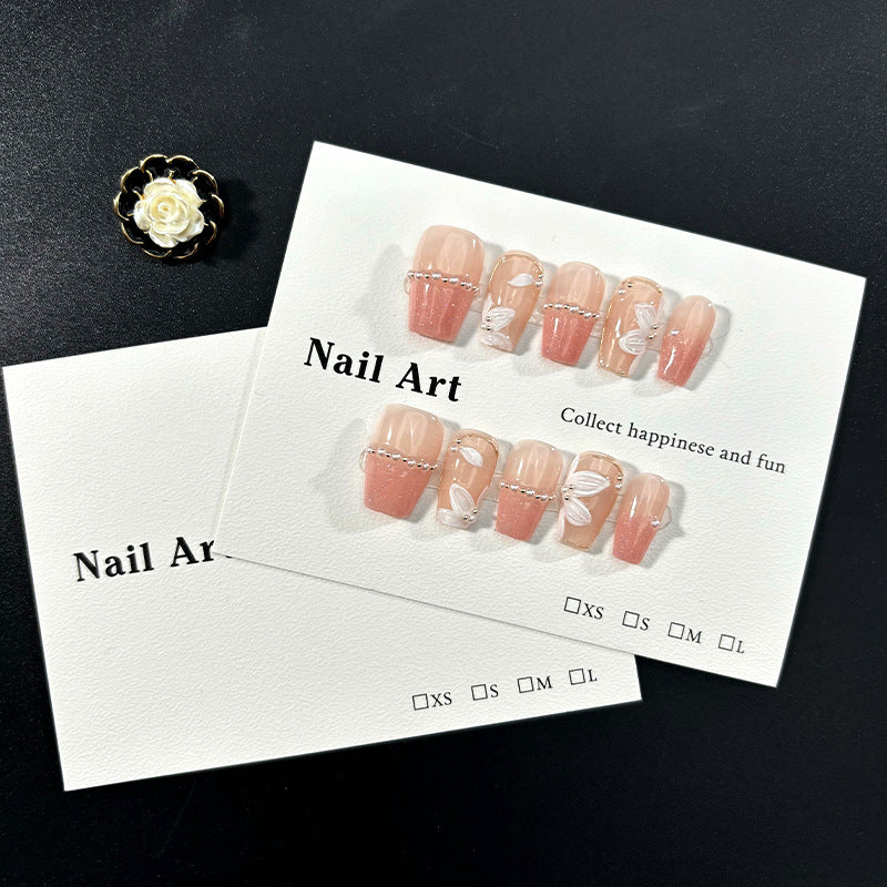 橫式白色展示卡，適用於穿戴甲套組 (MOQ=50)
