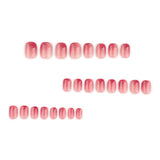 Soft Blush Red Sheer Nails with Natural Gloss Finish