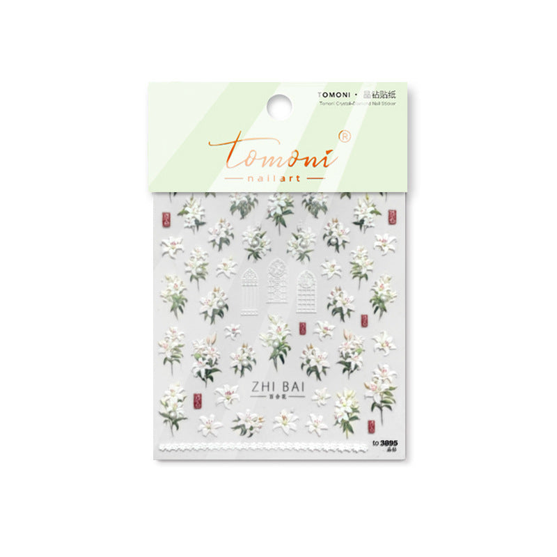 365nails: 빈티지 장미 입체 – 네일 아트 스티커