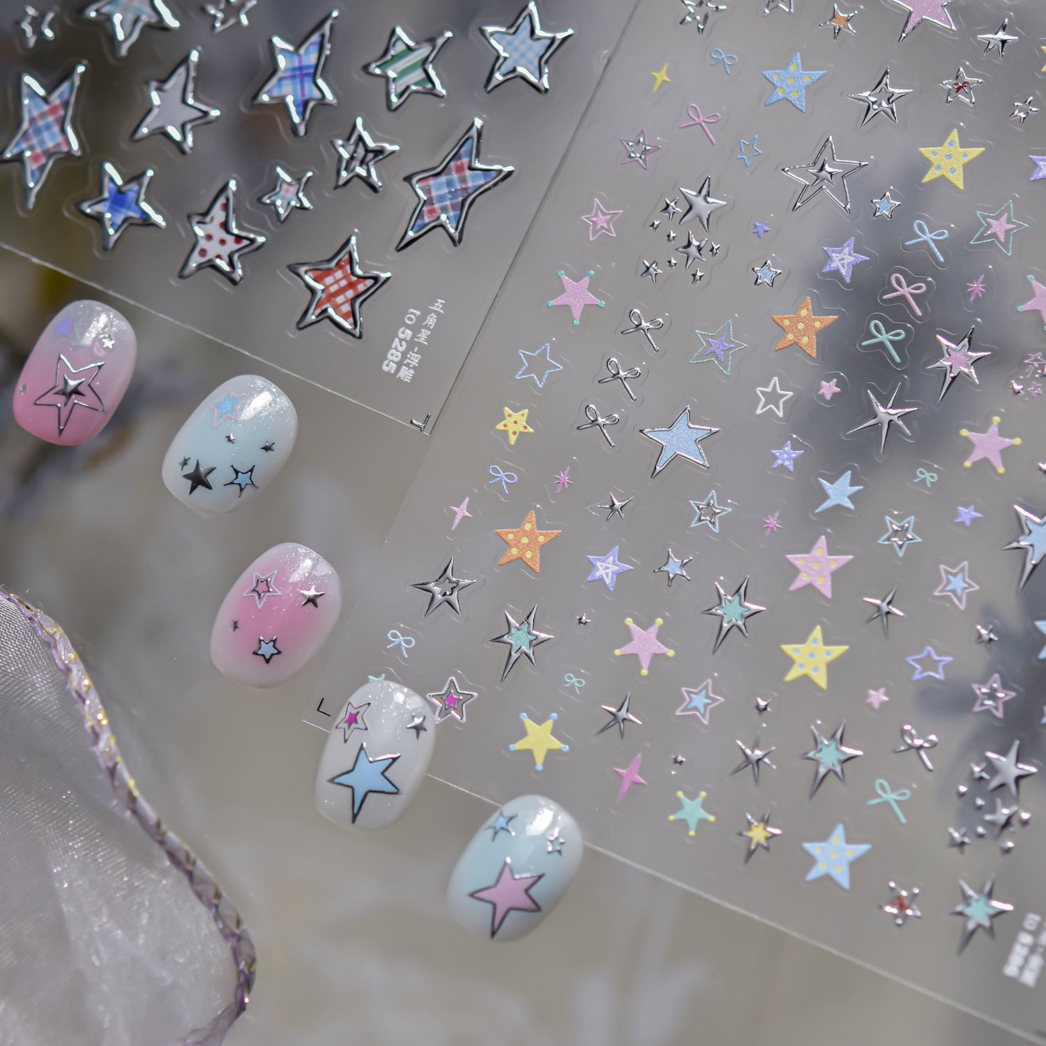 Pastel Starry Sky – Dreamy Celestial Nail Art Set