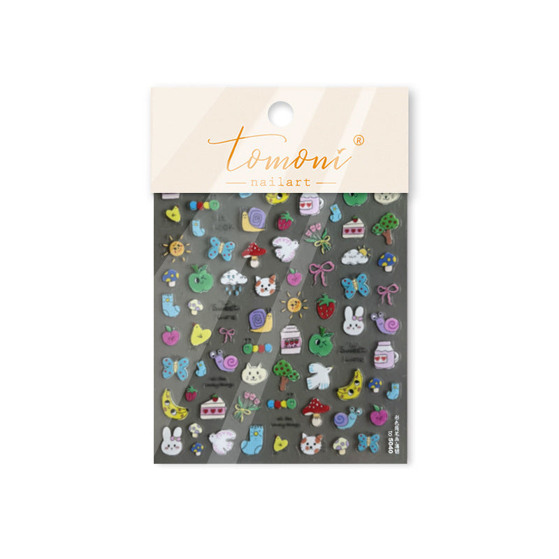 365nails: "Embossed Cute Garden" – Nail Art Stickers