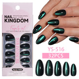 Purple Cat Eye Almond Press On Nails (MOQ=3)