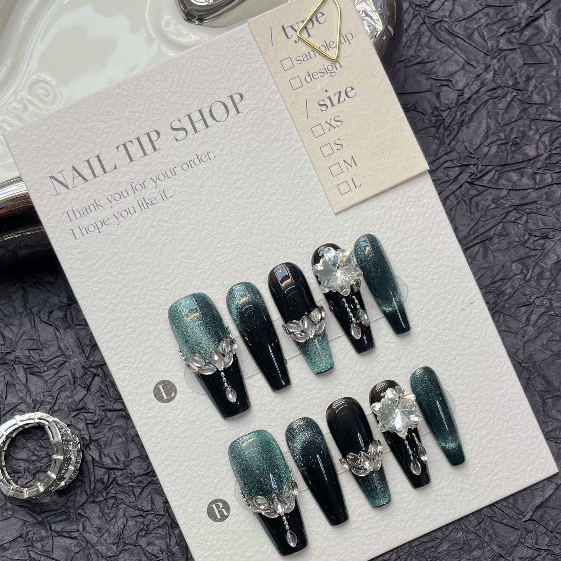 Mixed Holiday Elegant Short Long Press On Nail Set