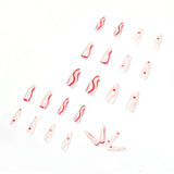 Pop Line Long Ballet Wear Nail Art Acabamento Unha Postiça Unha Remendo Remendo Unha Removível ｜365nails