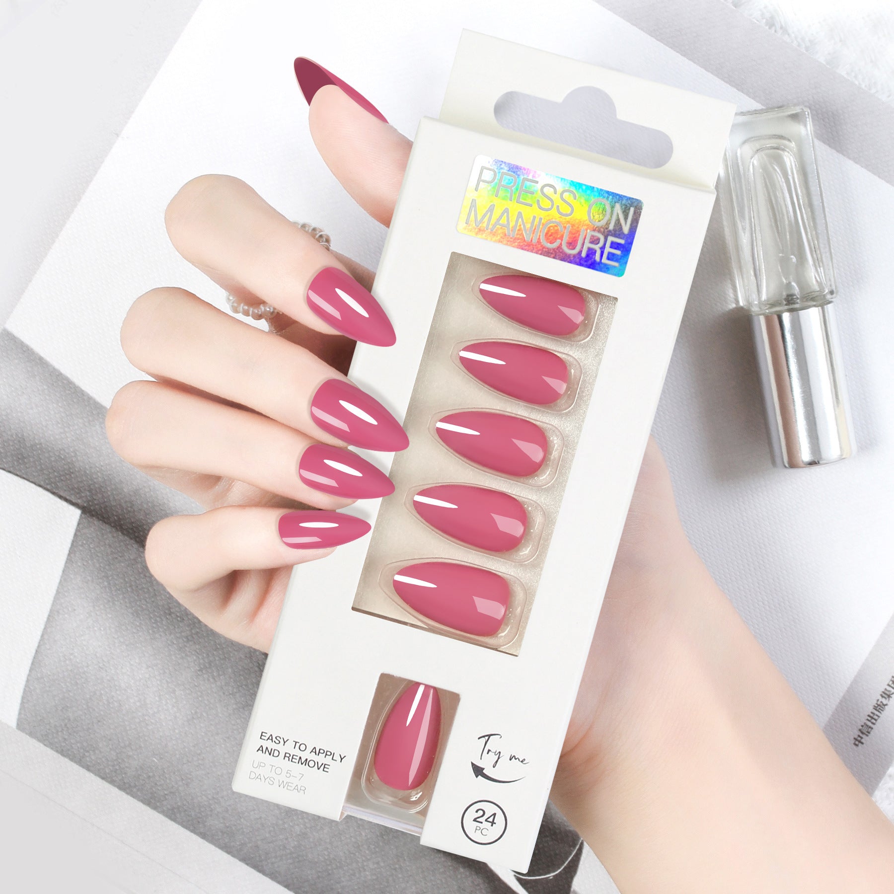 Classic Solid Color Short Nail Set