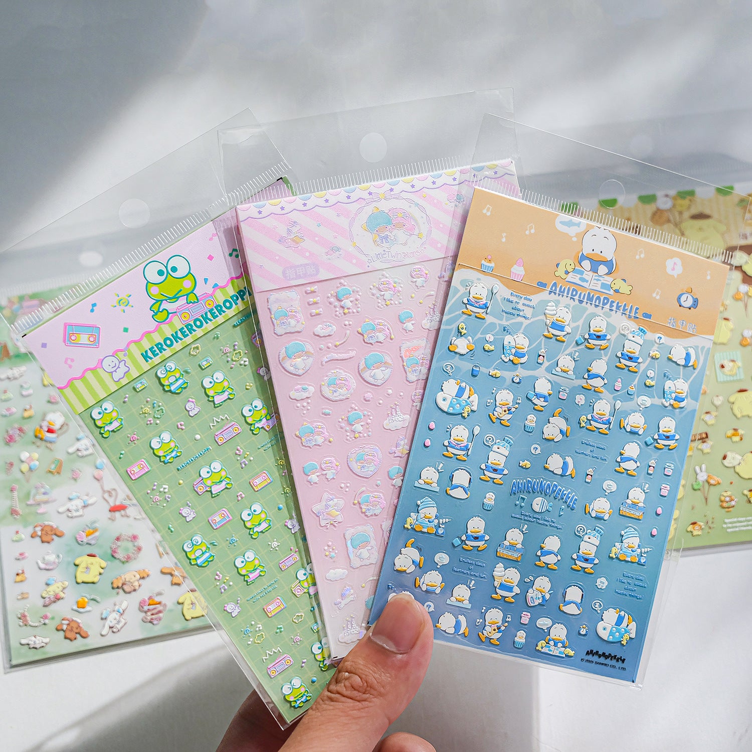 Sanrio Character Collection: "Kawaii Friends" – 3D Embossed Nail Sticker