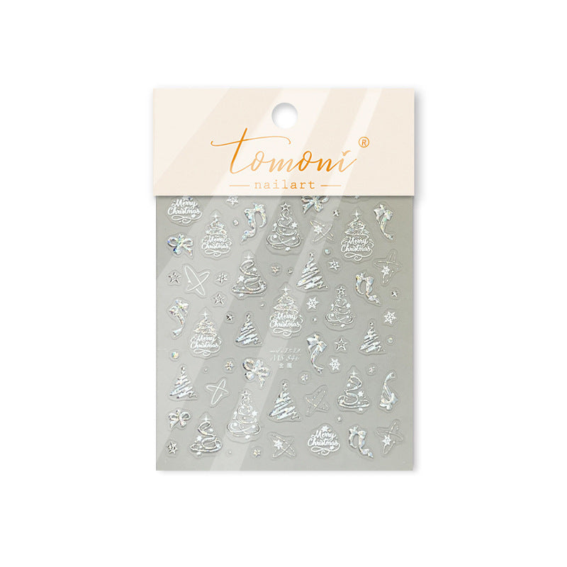 365nails: "sapin de Noël holographique irisé" – Autocollants pour ongles