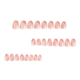 Soft Nude Sheer Glitter Glow Press On Nails