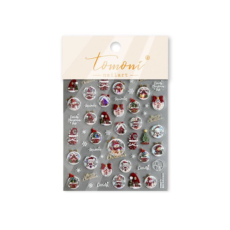 365nails: "iridescent christmas snow globe" – Nail Art Stickers