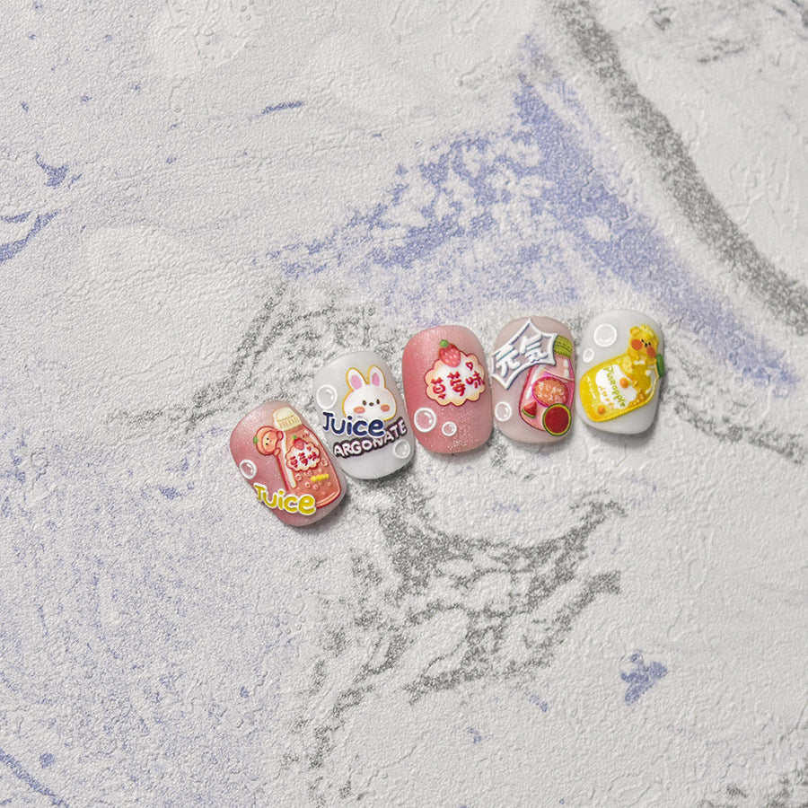 365nails: "Cute Beverage and Snack" – nail art stickers