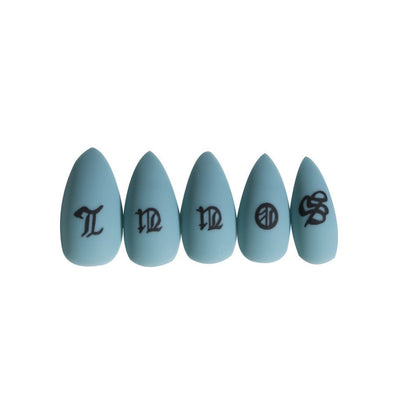 Punk pointed head matte bouncing disco cool  finished fake nail manicure patch  ｜365nails