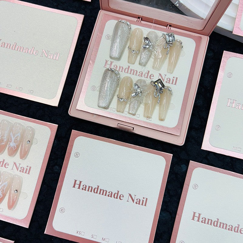 Classic White Display Cards for Press On Nail Sets (MOQ=50)