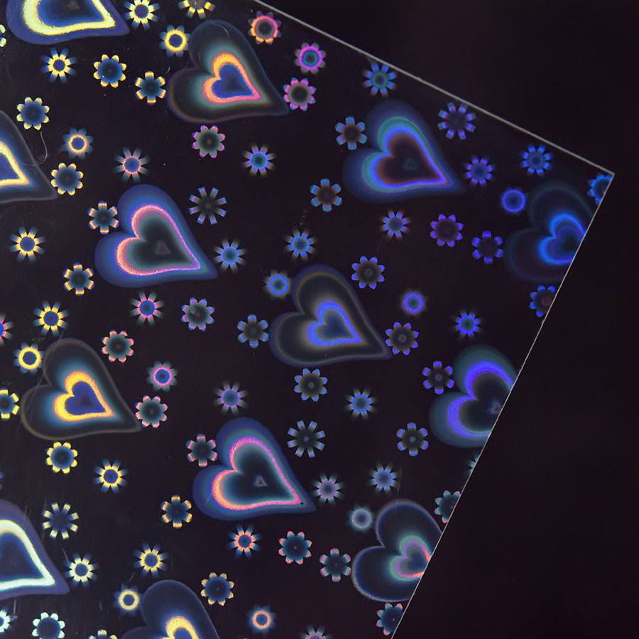 Holographic Heart & Dot – Nail Transfer Foil Set