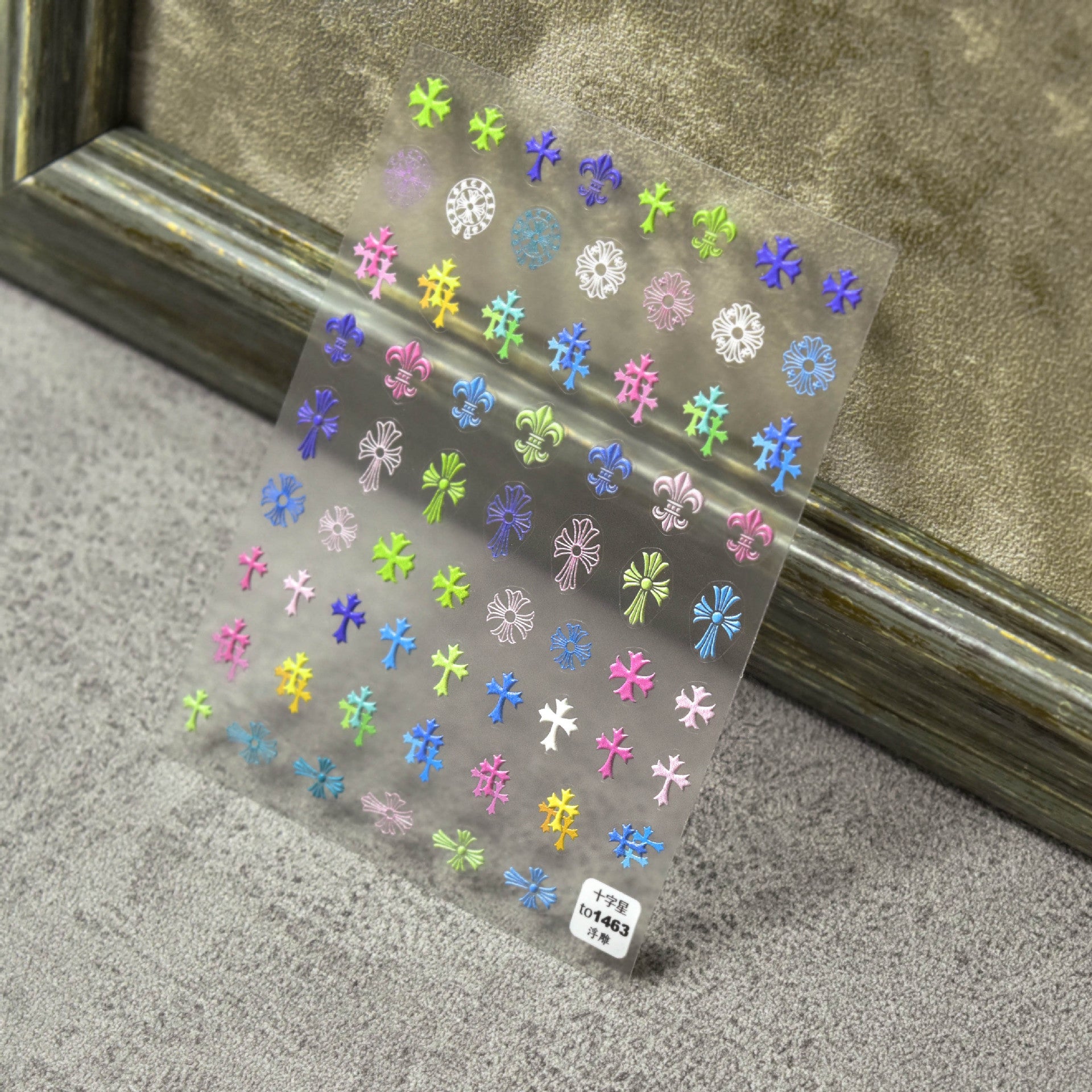 Pastel Crosses – Soft Gothic Nail Art Accent Set
