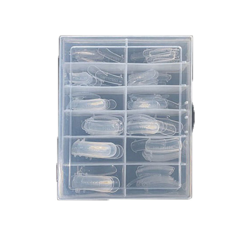 Nail Tips 120 transparent crystal nail molds, boxed with graduated crystal extension nail molds,  rapid phototherapy extension nail molds
