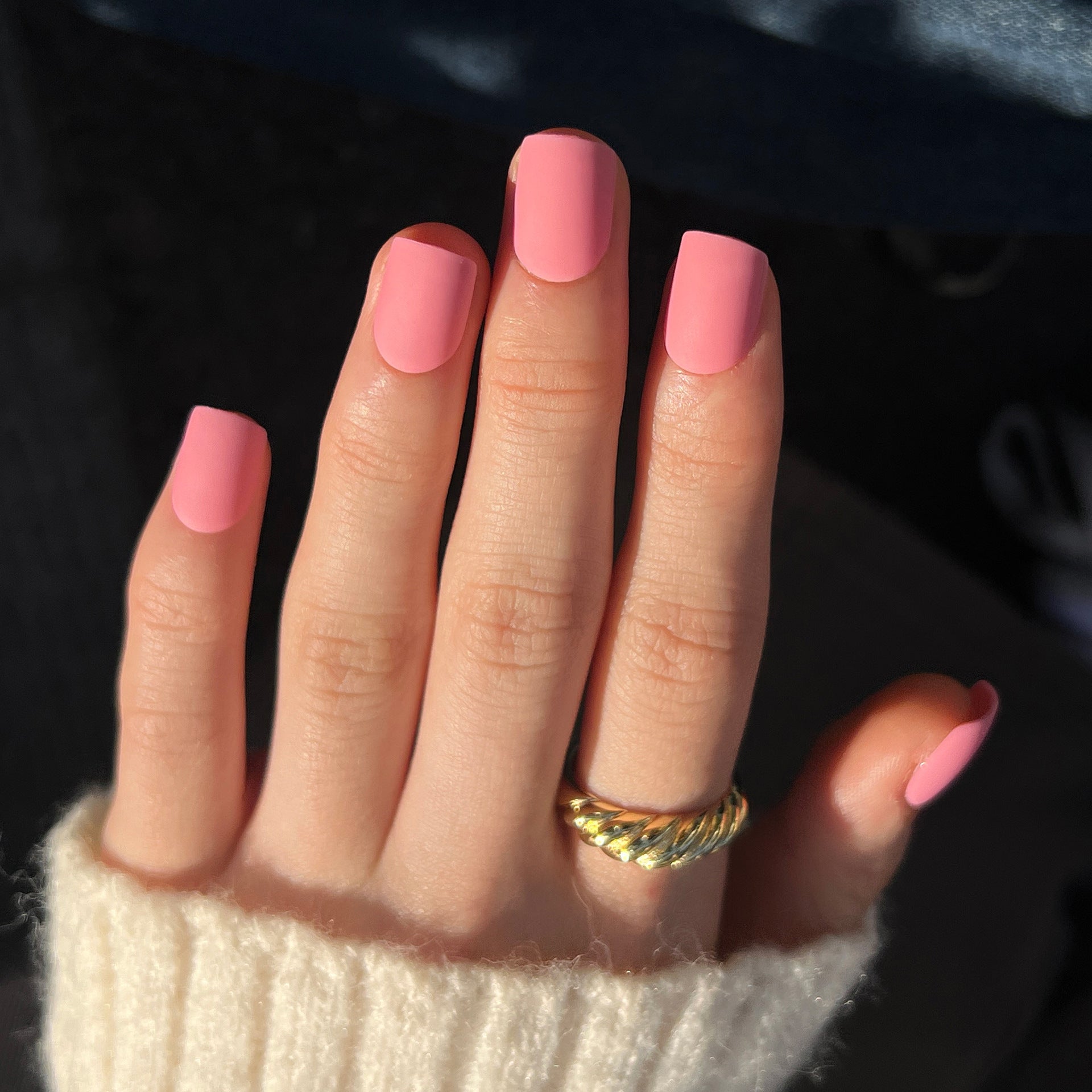 磨砂可拆式單色方形穿戴甲｜365nails
