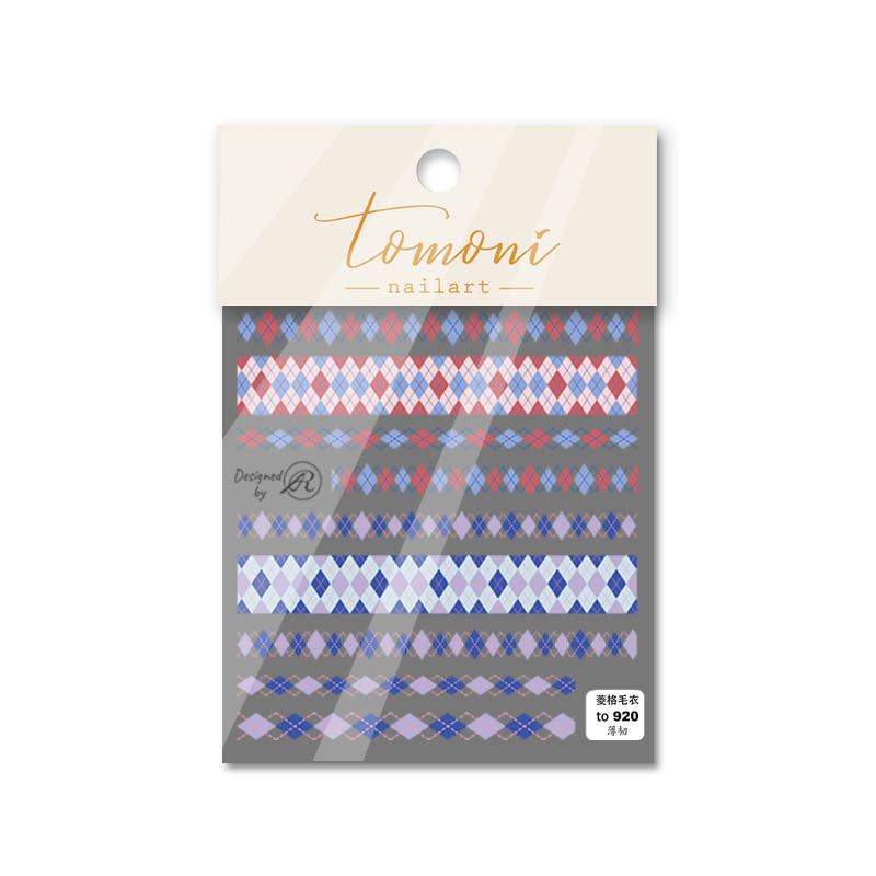 Argyle Sweater – Preppy Nail Art Accent Set