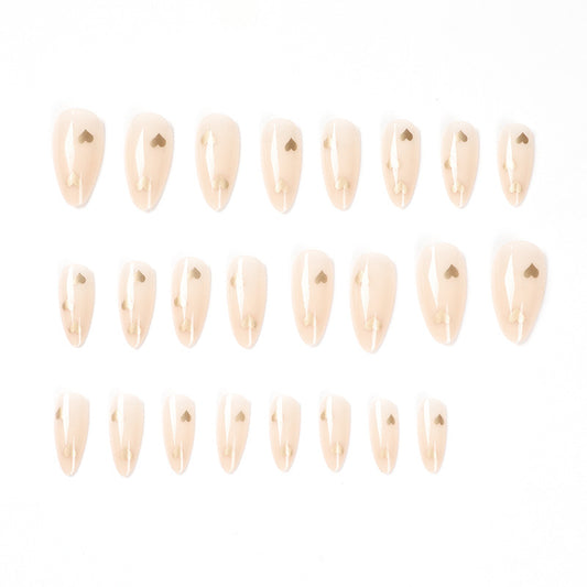 Adesivo de unha nude francês simples, peça de unha removível, peça de unha para arte de unha, remendo de unha ｜365nails
