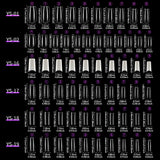 Nail Tips Transparent nail piece Semi-sticker Shallow sticker 500 pieces French long nail art trapezoidal square light and thin press on nails  nail piece