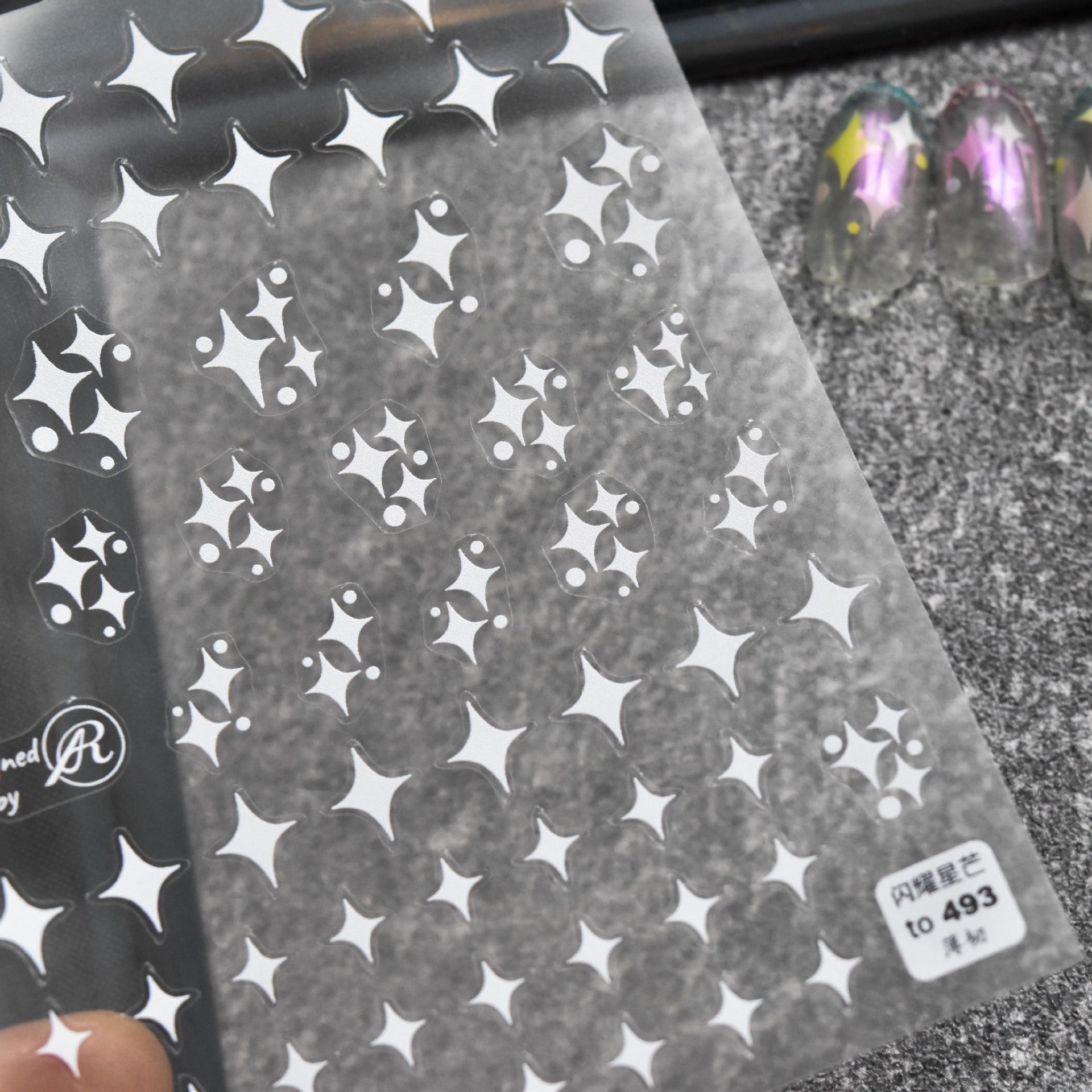 365nails : « Étoile Pastel Rêveuse Scintillante » – Autocollants pour ongles