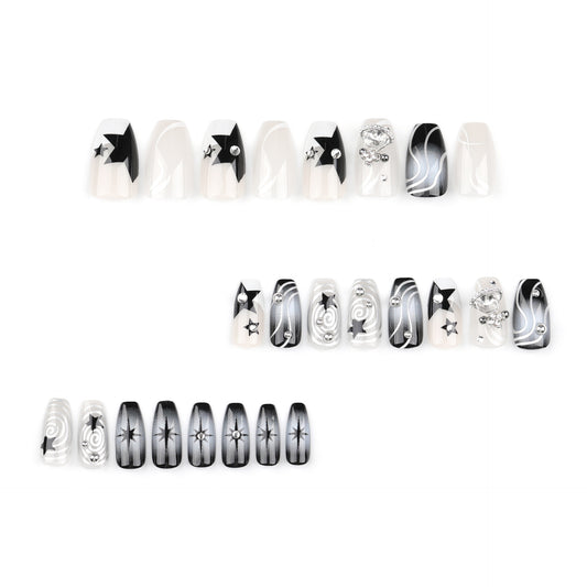 Use almofadas de unha por atacado novas, legais e picantes, planeta flash, diamante, explosão, arte de unha, unha falsa, estrela, manchas, almofadas de unha ｜ 365nails