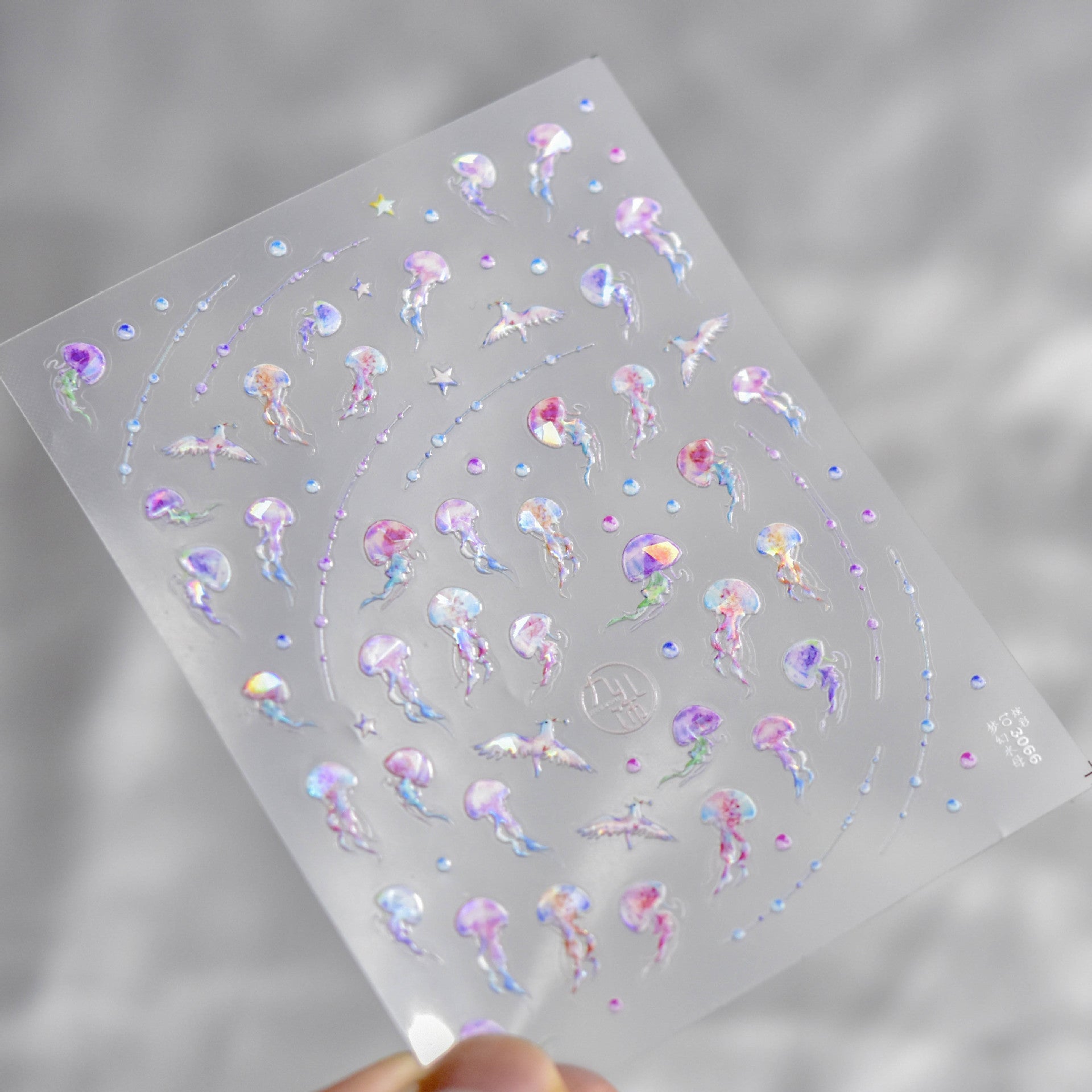 365nails: "Iridescent Jellyfish Ocean Bubble" – nail art stickers