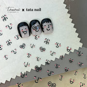 365nails: "Cute Face Expressions" – nail art stickers