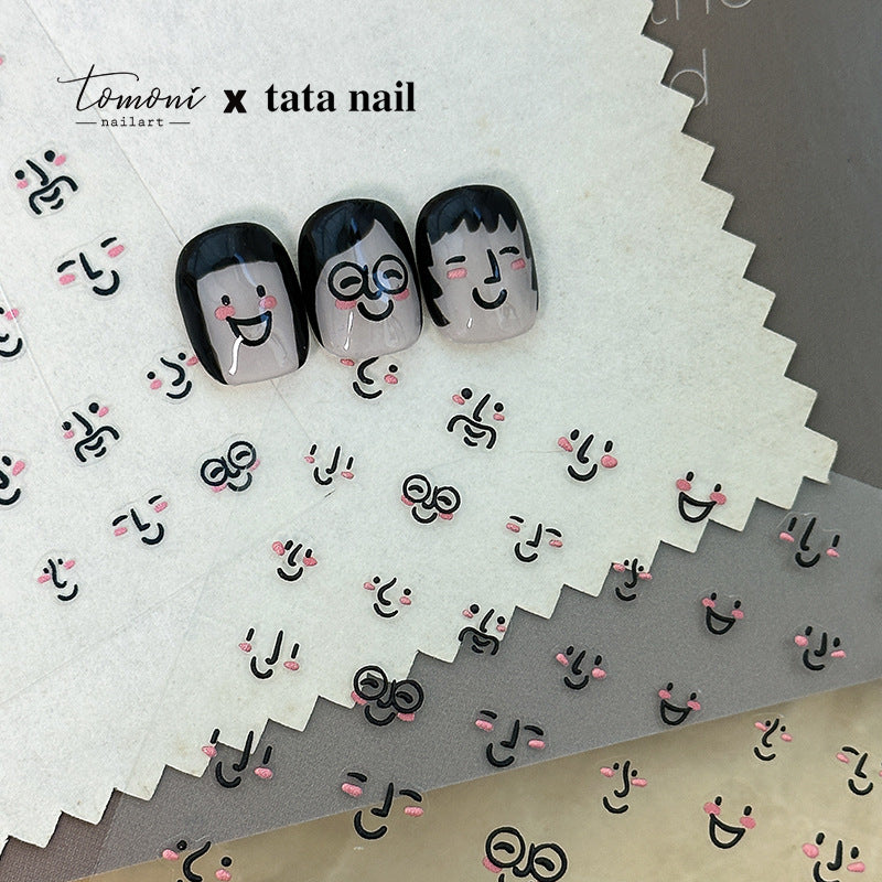 365nails: "귀여운 얼굴 표정" – 네일 아트 스티커