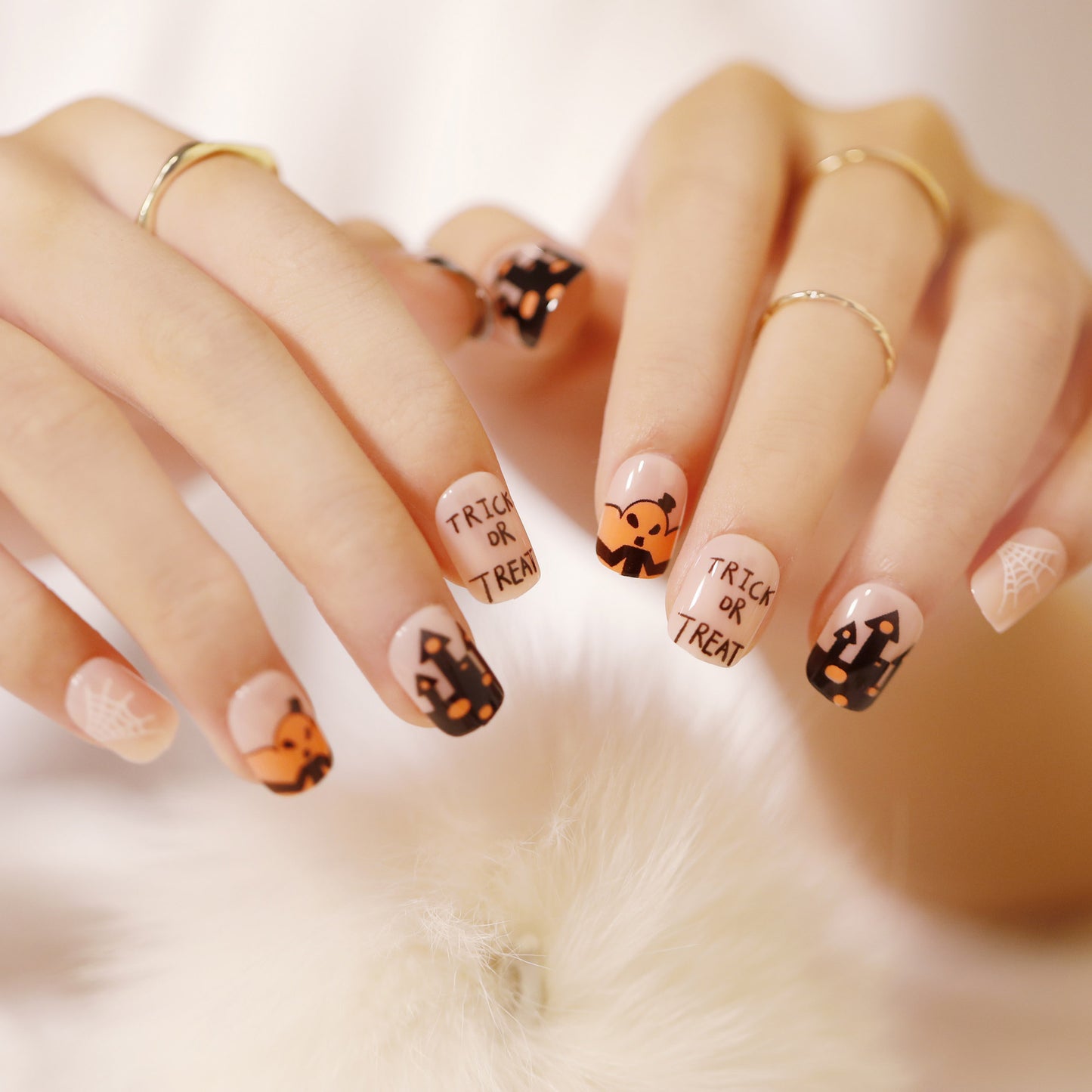 Halloween Wear Nail 3D Three-dimensional Nail Art False Nails  Spider Bat Nail Sheets Wholesale｜365nails