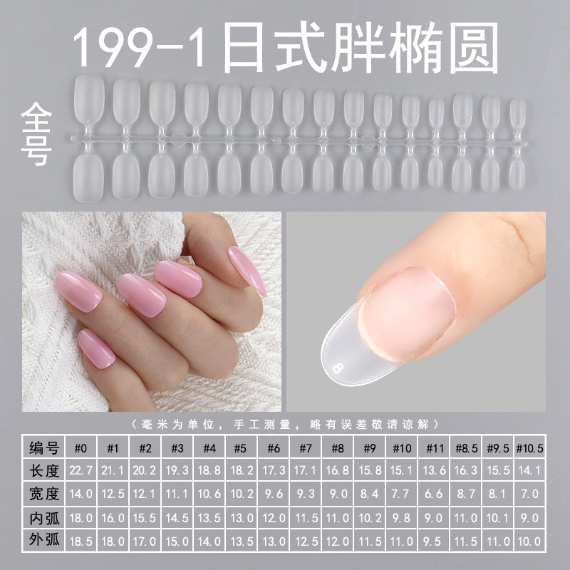 Nail Tips press on nails pads, matte 240 pieces, full stickers, transparent oval trapezoidal non-marking, no-grinding patches, nail pads