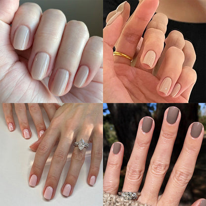Red short square manicure classic solid color   ｜365nails