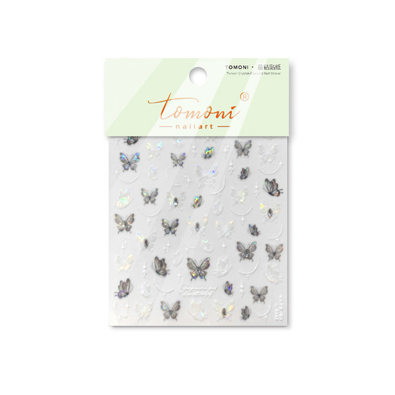 365nails: "crystal iridescent butterfly" – Nail Art Stickers