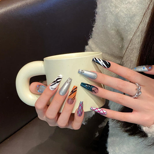 Pure handmade press on nails   nail art fake nails beauty | 365nails