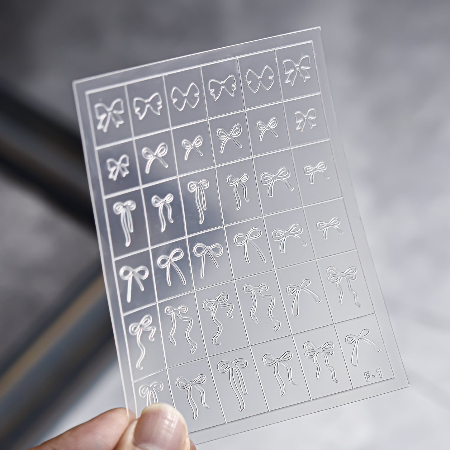 Clear Embossed Nail Stickers – Multi-Pattern Outline Set