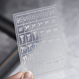 Clear Embossed Nail Stickers – Multi-Pattern Outline Set