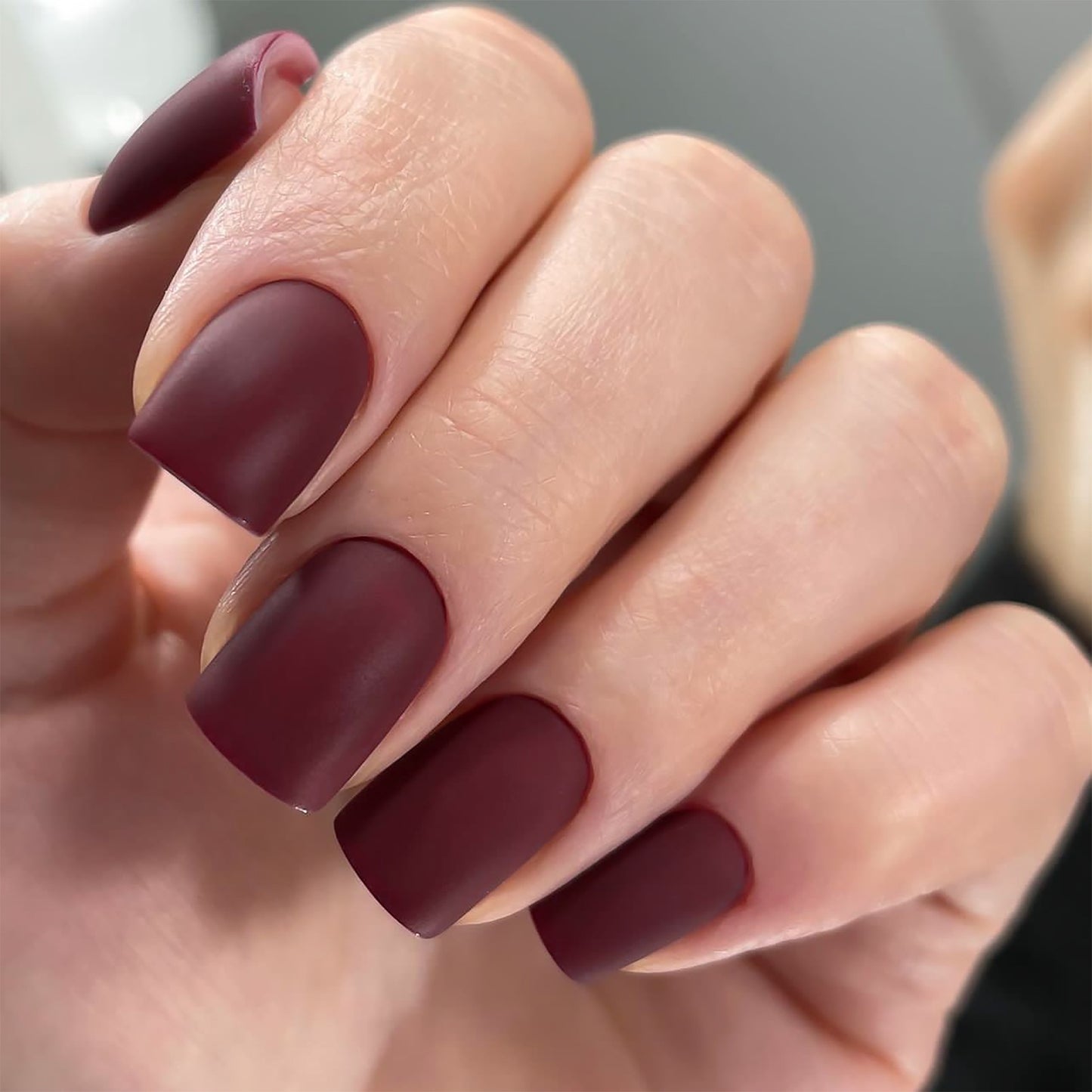 Frosted Detachable Wearable Nail Solid Color Style Nail Patch Square Factory Straight Hair Wearable Nail Patch｜365nails