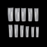 Nail Tips Semi-sticker nail pads 550 pieces boxed natural color French press on nails pads light and thin patches fake nail pads wholesale