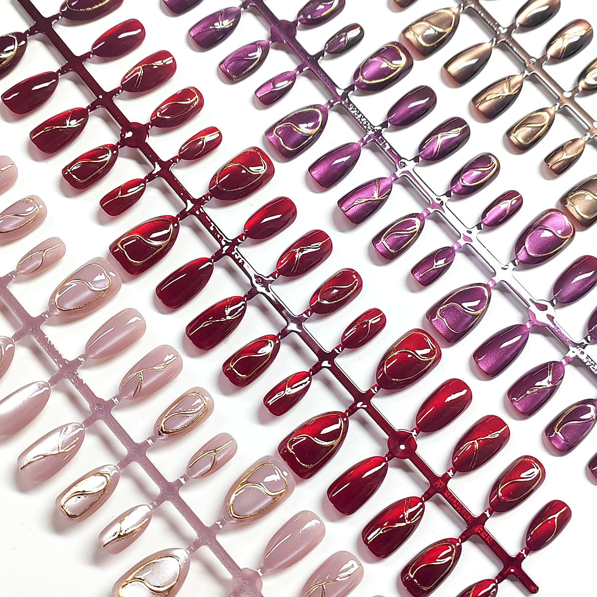 Ombré Essentials Collection: "Berry Ombré" – Medium Almond Press-On Nails