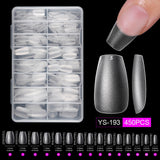 365nails Full-Matte Nail Tips | Multi-Shape Nail Extension Set with Storage Case