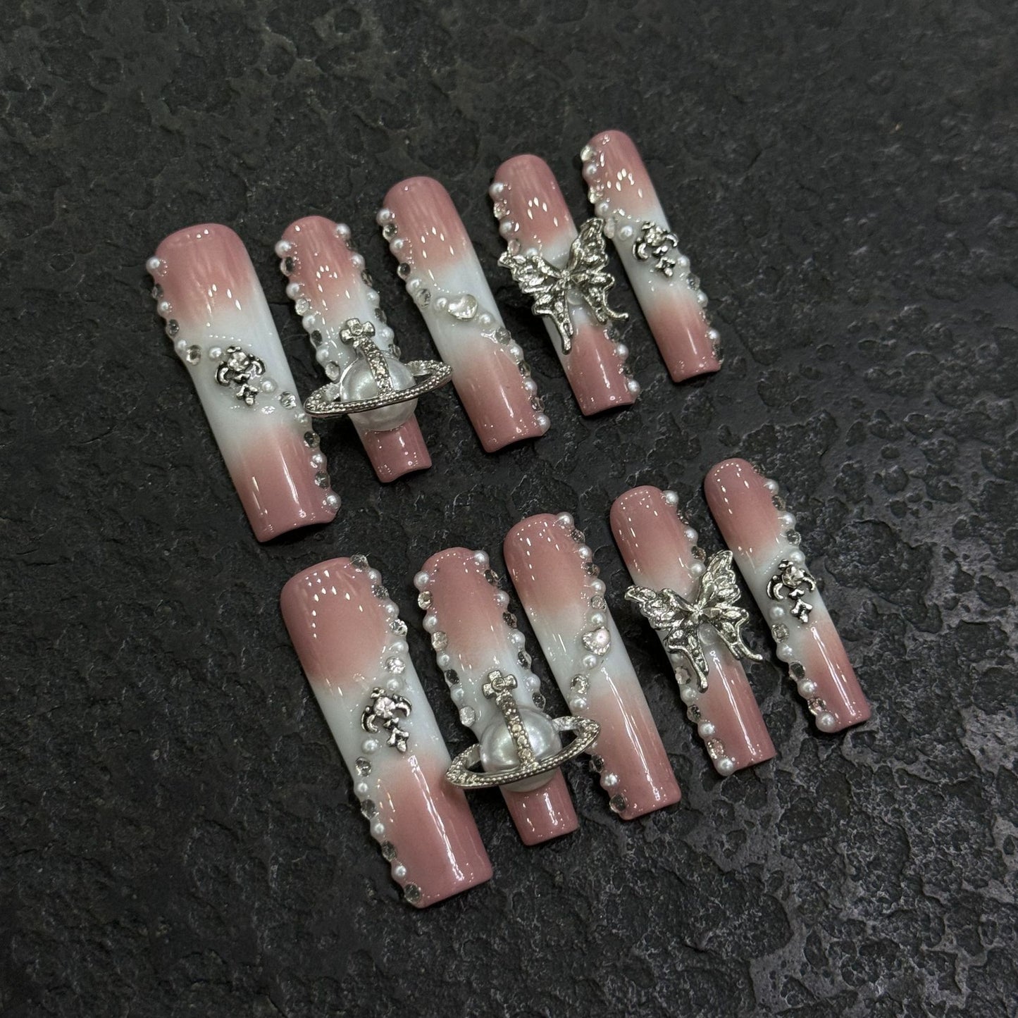 Pure handmade press on nails   nail art fake nails beauty | 365nails