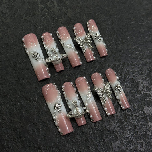 Pure handmade press on nails   nail art fake nails beauty | 365nails