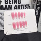 Simple and pure desire wind Handmade press on nails crooked heart matte texture advanced nail patch  sticker｜365nails