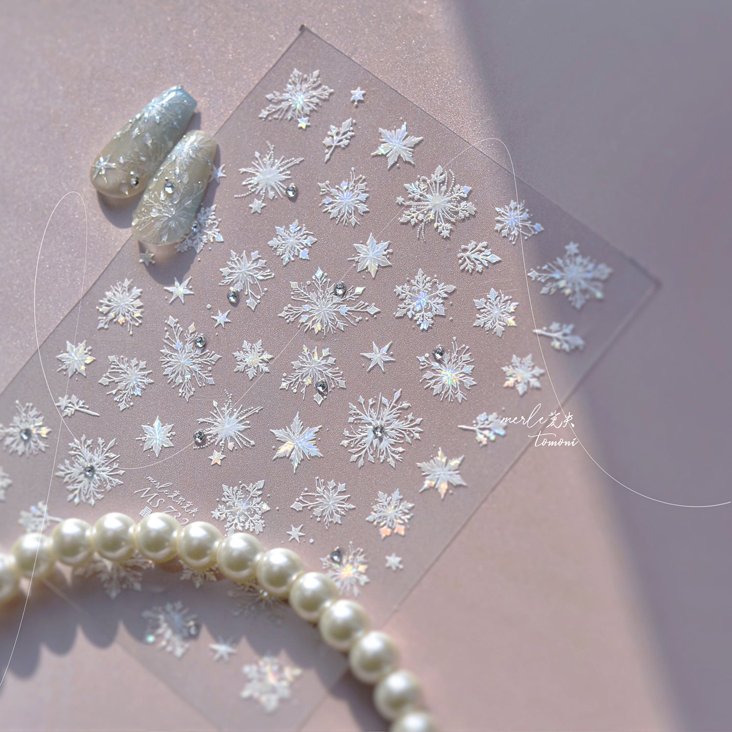 全息水晶雪花 — 冬日仙子美甲套組