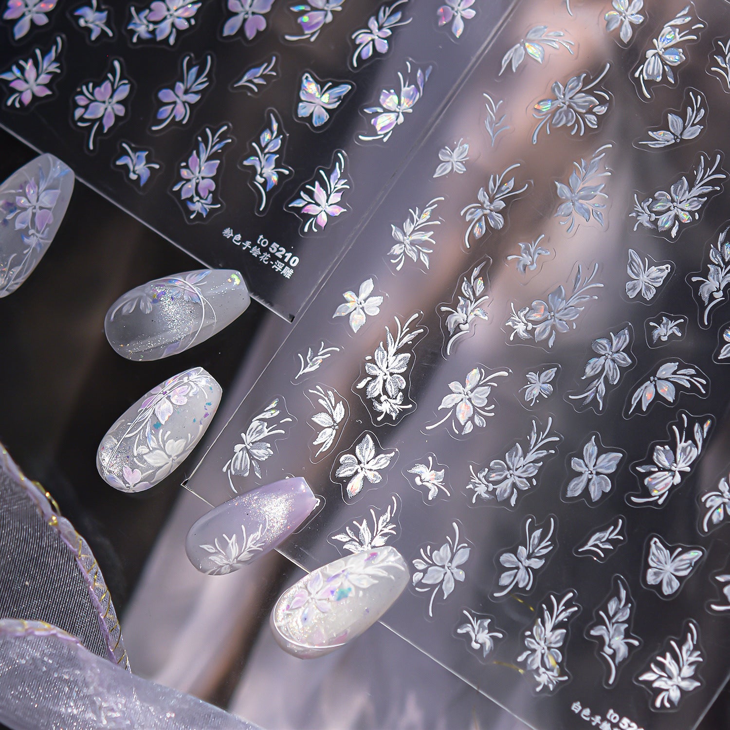 365nails: "Iridescent Pink Blossom Flower" – Nail Art Stickers