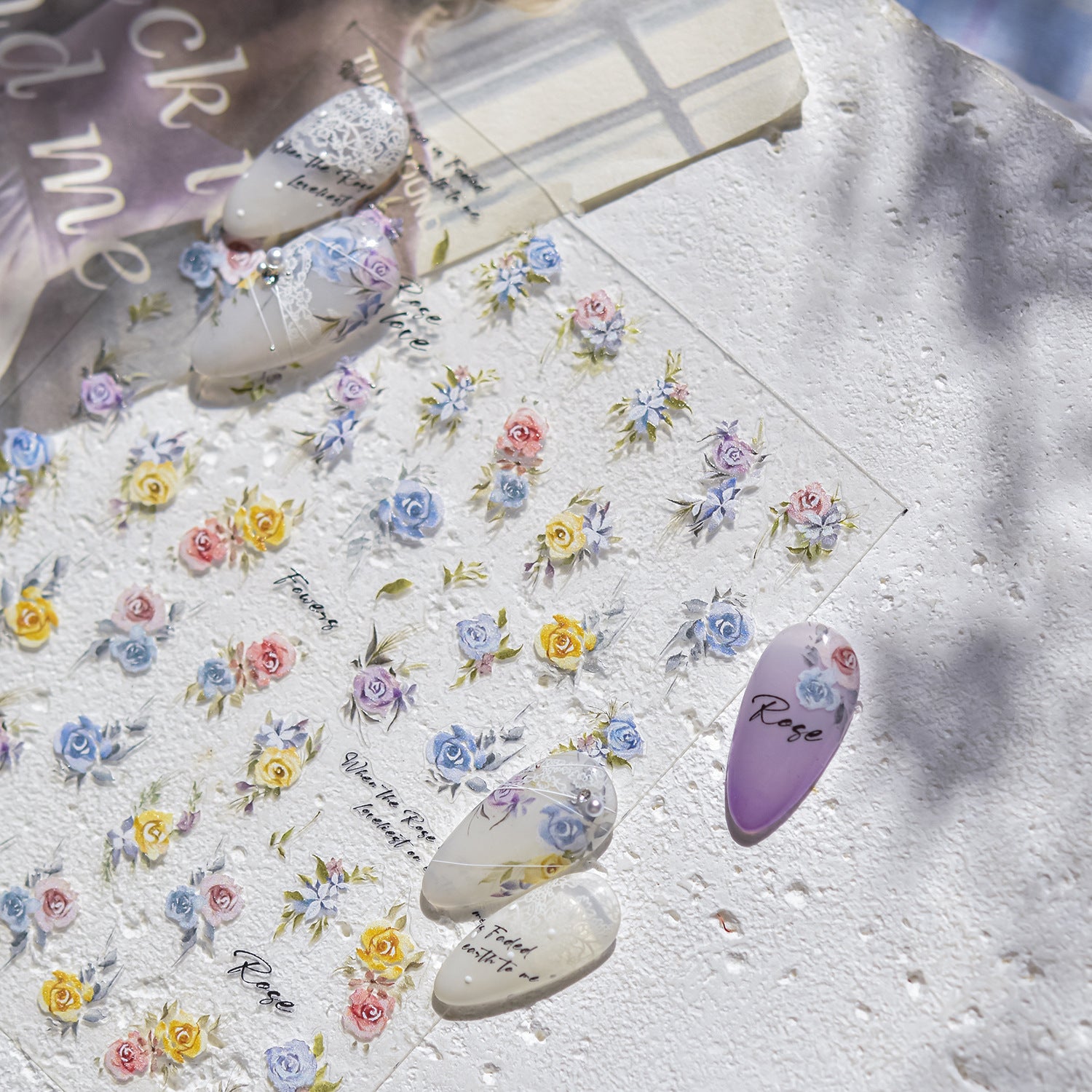 Watercolor Rose – Delicate Nail Art Accent Set