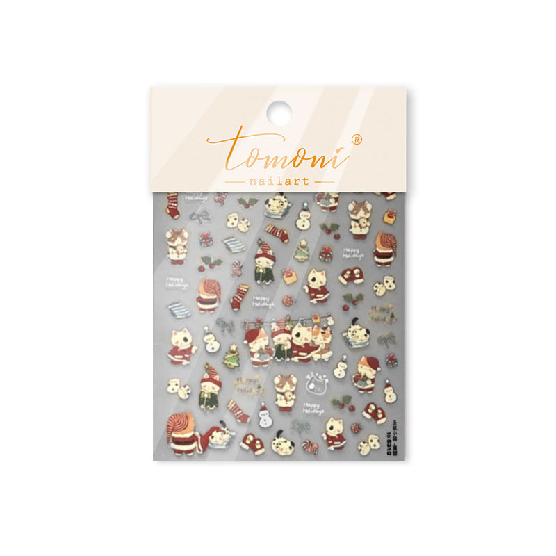 365nails: "Christmas cat & dog" – Nail Art Stickers