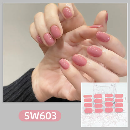 Nail art sticker simple solid color collection nail sticker gentle gradual change jump color nail sticker, waterproof and long-lasting sticker｜365nails