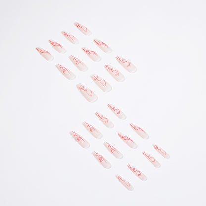 Art abstract face  line nail art personalized   direct supply nails  wholesale｜365nails