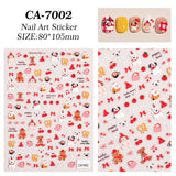 Christmas series nail art sticker 5D relief three-dimensional snowman Christmas tree DIY nail sticker jewelry CA model